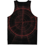 Red Gun Sight Print Men's Tank Top