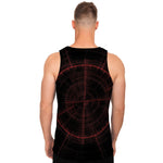 Red Gun Sight Print Men's Tank Top