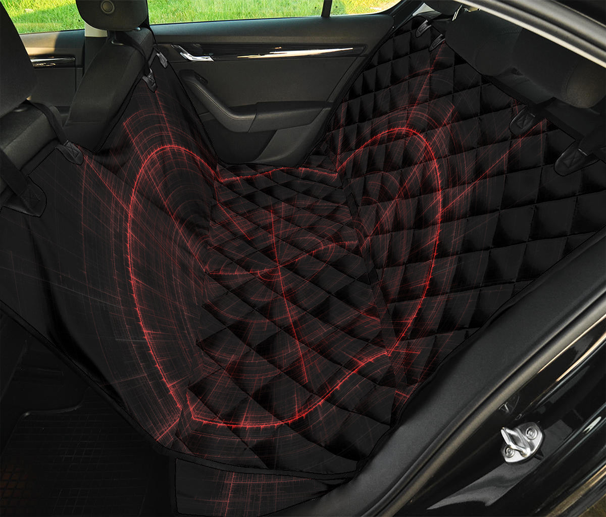 Red Gun Sight Print Pet Car Back Seat Cover