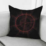 Red Gun Sight Print Pillow Cover