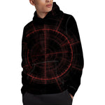 Red Gun Sight Print Pullover Hoodie
