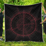Red Gun Sight Print Quilt