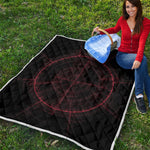 Red Gun Sight Print Quilt