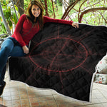 Red Gun Sight Print Quilt
