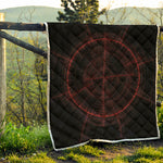 Red Gun Sight Print Quilt