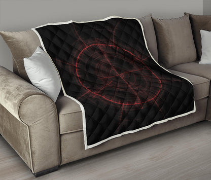 Red Gun Sight Print Quilt