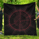 Red Gun Sight Print Quilt
