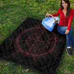 Red Gun Sight Print Quilt
