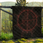 Red Gun Sight Print Quilt