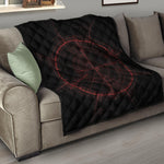 Red Gun Sight Print Quilt