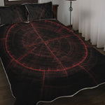Red Gun Sight Print Quilt Bed Set