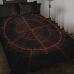 Red Gun Sight Print Quilt Bed Set