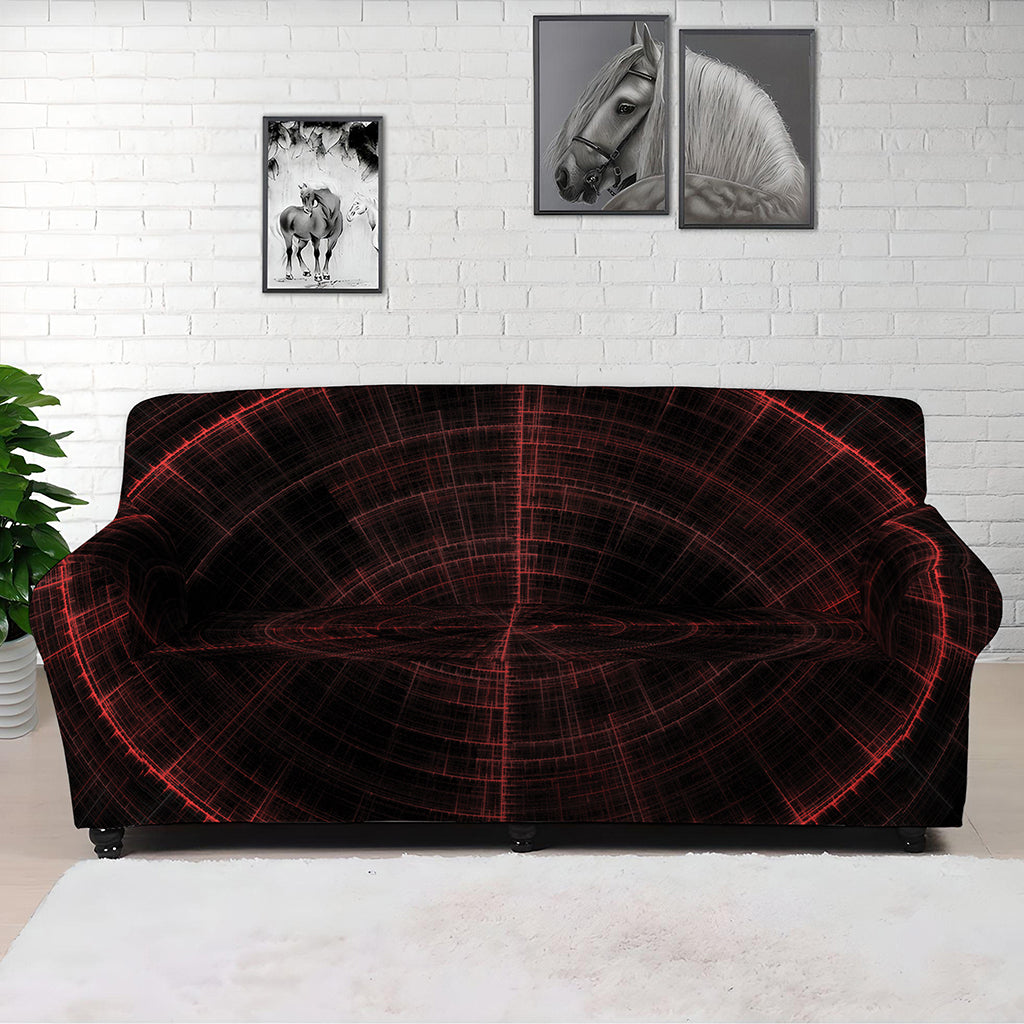 Red Gun Sight Print Sofa Cover