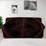 Red Gun Sight Print Sofa Cover