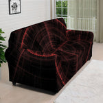 Red Gun Sight Print Sofa Cover