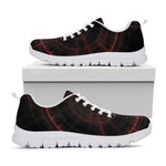 Red Gun Sight Print White Sneakers