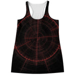 Red Gun Sight Print Women's Racerback Tank Top