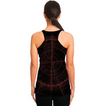 Red Gun Sight Print Women's Racerback Tank Top