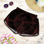 Red Gun Sight Print Women's Shorts