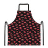 Red Halloween Vampire Lips Pattern Print Apron