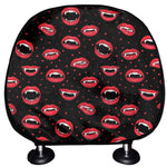 Red Halloween Vampire Lips Pattern Print Car Headrest Covers