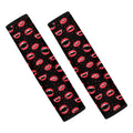 Red Halloween Vampire Lips Pattern Print Car Seat Belt Covers