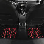 Red Halloween Vampire Lips Pattern Print Front and Back Car Floor Mats