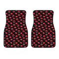 Red Halloween Vampire Lips Pattern Print Front Car Floor Mats