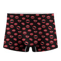 Red Halloween Vampire Lips Pattern Print Men's Boxer Briefs