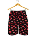 Red Halloween Vampire Lips Pattern Print Men's Shorts
