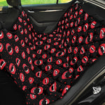 Red Halloween Vampire Lips Pattern Print Pet Car Back Seat Cover