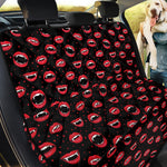 Red Halloween Vampire Lips Pattern Print Pet Car Back Seat Cover
