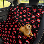 Red Halloween Vampire Lips Pattern Print Pet Car Back Seat Cover