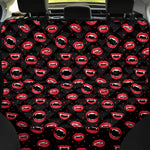 Red Halloween Vampire Lips Pattern Print Pet Car Back Seat Cover