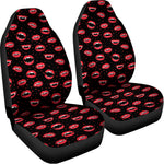 Red Halloween Vampire Lips Pattern Print Universal Fit Car Seat Covers