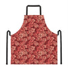 Red Hawaiian Tropical Pattern Print Apron