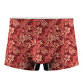 Red Hawaiian Tropical Pattern Print Men's Boxer Briefs