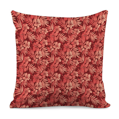 Red Hawaiian Tropical Pattern Print Pillow Cover