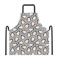 Red Heart And Penguin Pattern Print Apron
