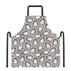 Red Heart And Penguin Pattern Print Apron