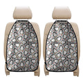 Red Heart And Penguin Pattern Print Car Seat Organizers