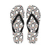 Red Heart And Penguin Pattern Print Flip Flops