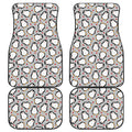 Red Heart And Penguin Pattern Print Front and Back Car Floor Mats