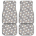 Red Heart And Penguin Pattern Print Front and Back Car Floor Mats