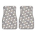 Red Heart And Penguin Pattern Print Front Car Floor Mats
