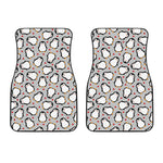 Red Heart And Penguin Pattern Print Front Car Floor Mats