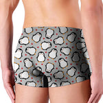 Red Heart And Penguin Pattern Print Men's Boxer Briefs