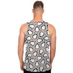 Red Heart And Penguin Pattern Print Men's Tank Top