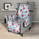 Red Heart Balloon Pattern Print Armchair Protector