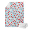 Red Heart Balloon Pattern Print Blanket